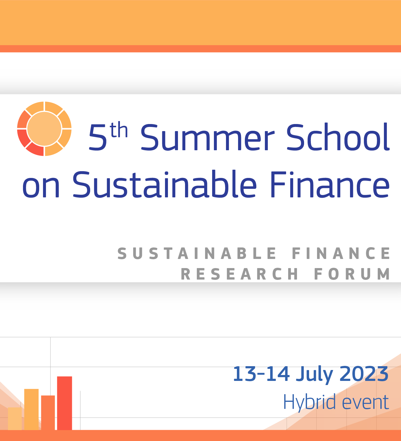 Image with text promoting the 5th Summer School on Sustainable Finance