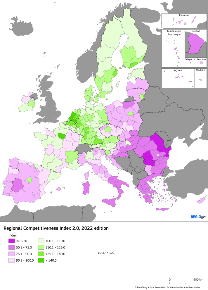 EU regions’ competitiveness map