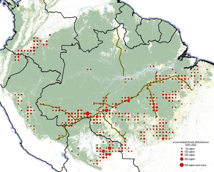 Map of forest disturbances