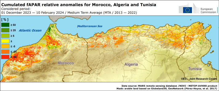 Remote sensing Morocco, Algeria and Tunisia