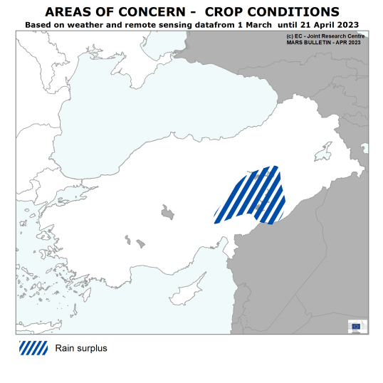 Map of Areas of Concern - Turkiye