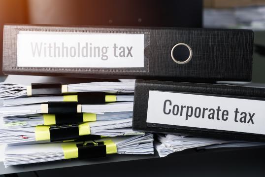 Withholding taxes Corporate taxation