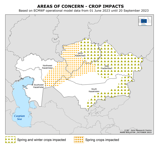Kazakhstan crop impacts