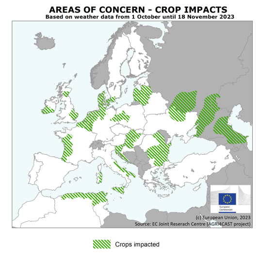 areas of concern crop impact