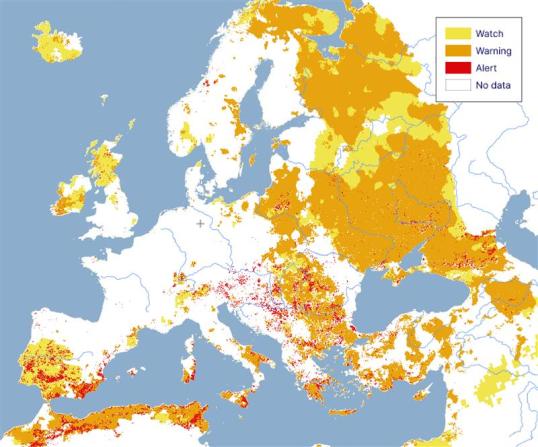 Drought in Europe: October 2024 - 1st ten-day period