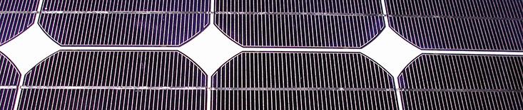 Close up image of photovoltaic cells