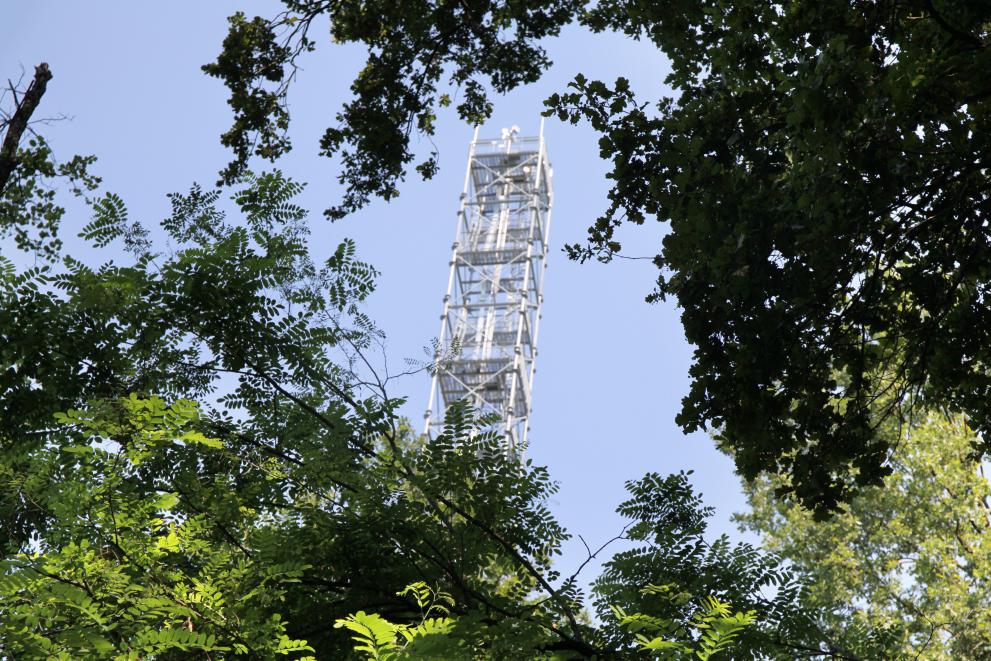 The JRC air quality monitoring tower is one of the most advanced research-driven monitoring stations
