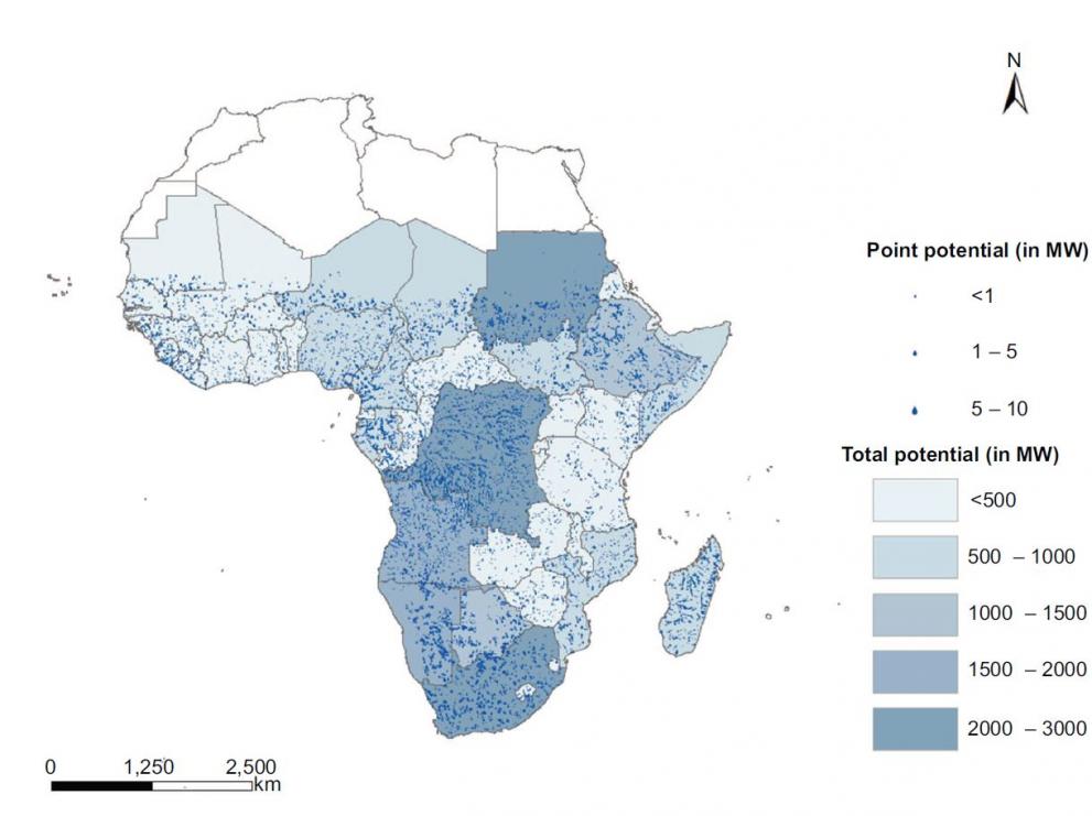 Mini and small hydro power potential in the selected 44 Sub-Saharan countries