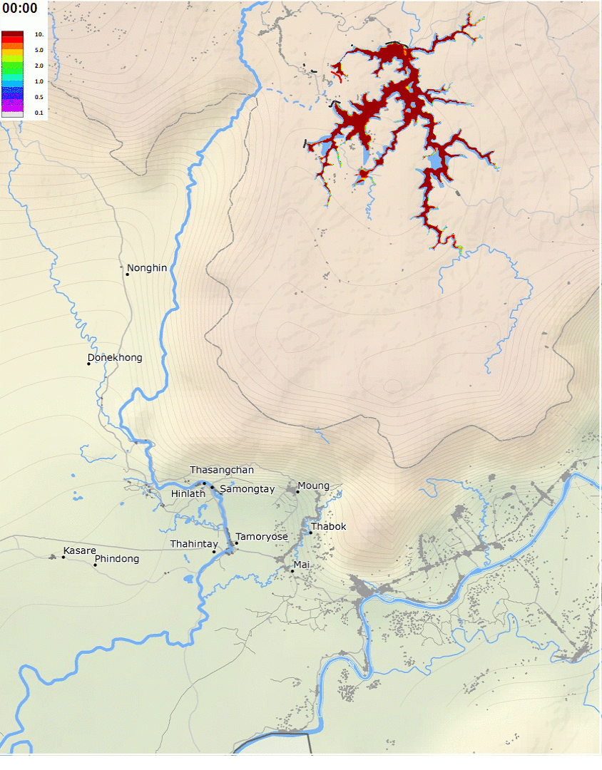 Scientists tracked the progress of the flood from the dam break until the most affected areas were hit.