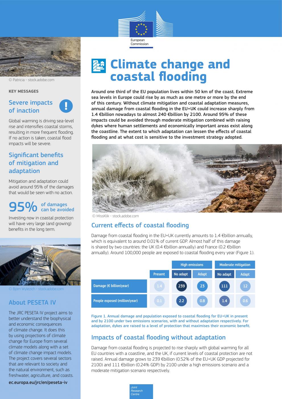 Peseta IV Coastal Floods Summary Card First Page