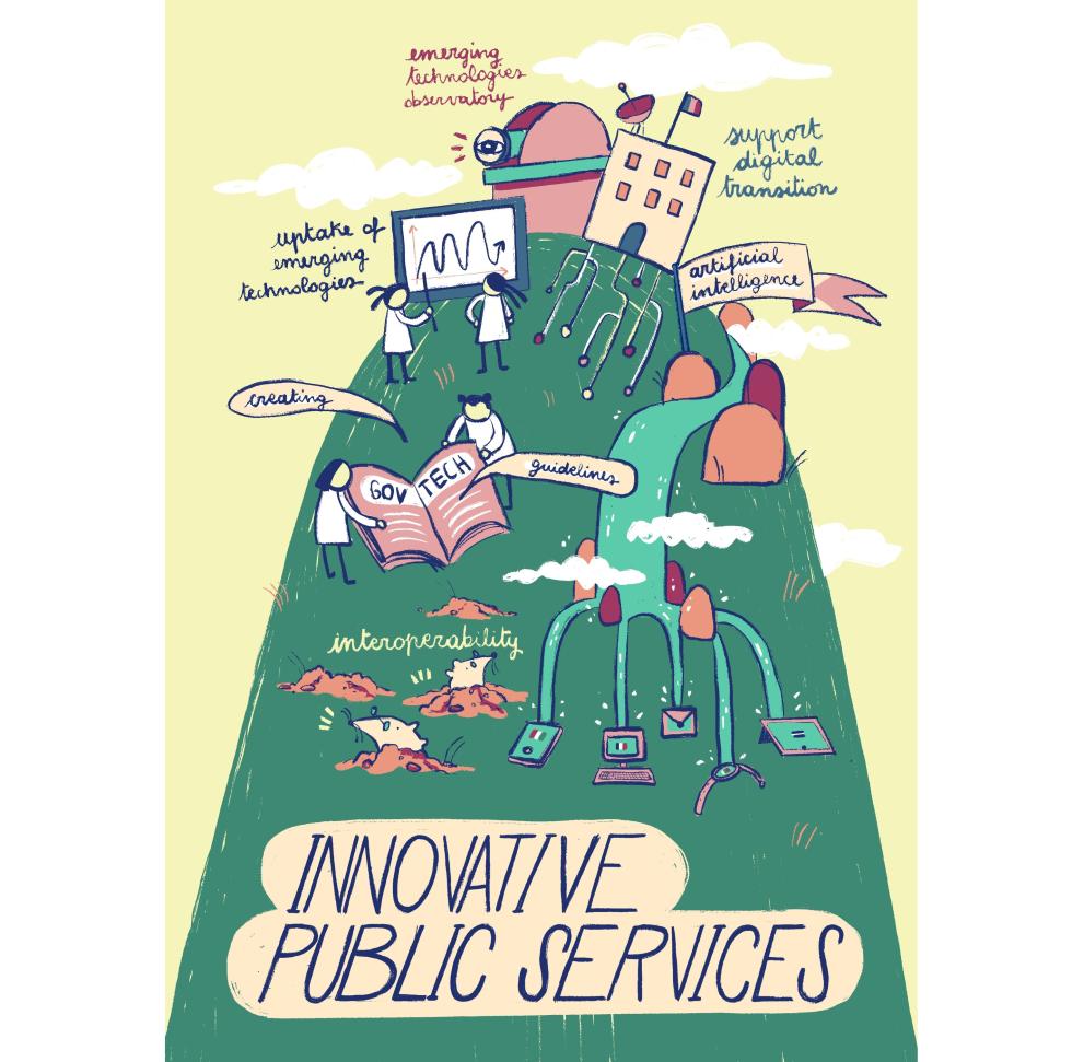 Illustration representing innovative public services