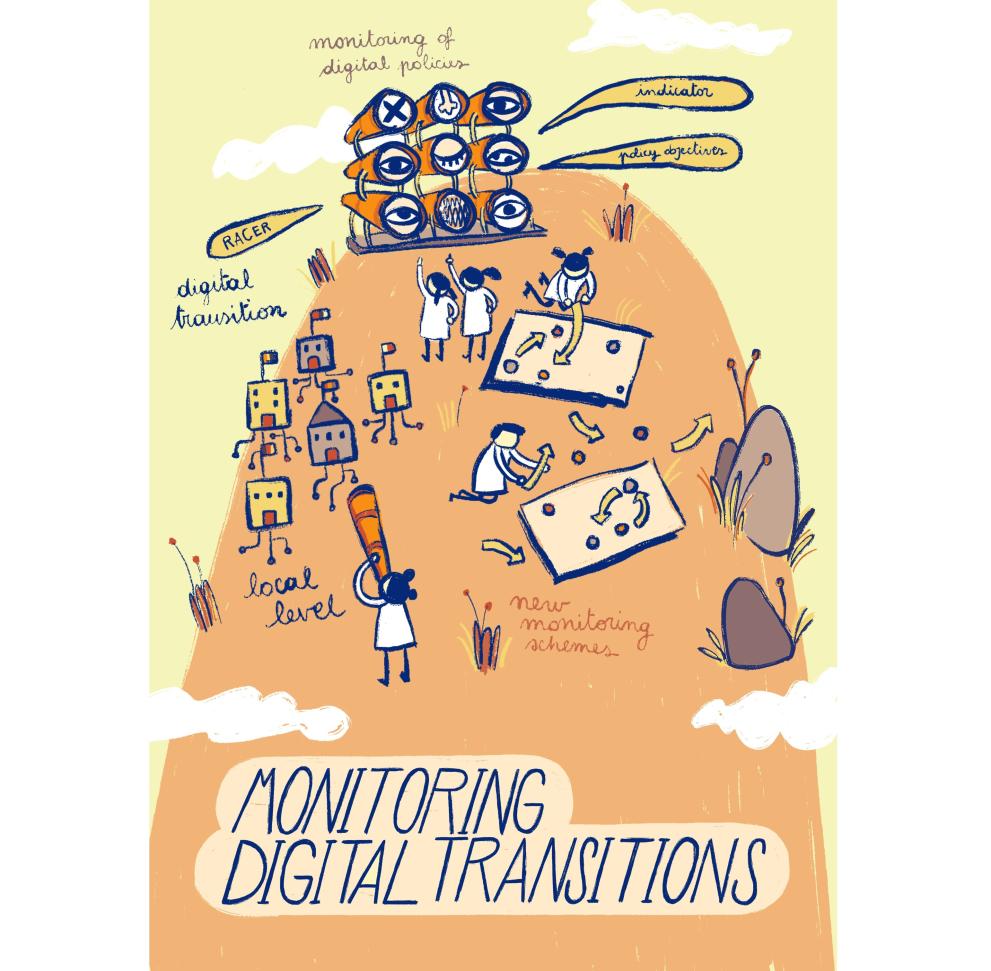 Illustration representing the monitoring of digital transitions