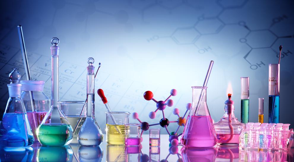 Image of scientific glassware for chemicals