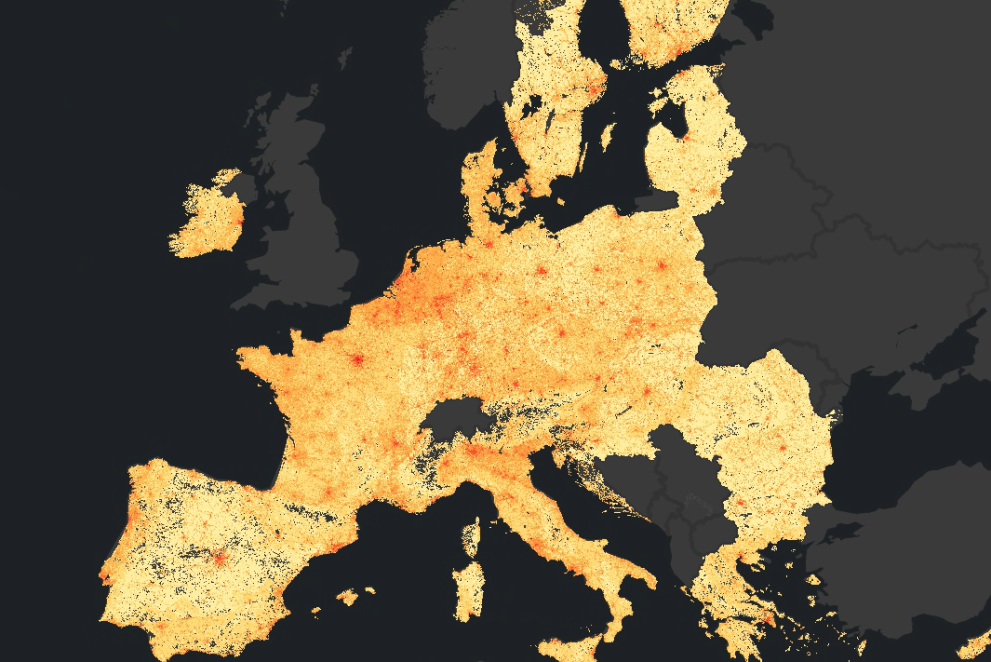 Map of energy use in the EU