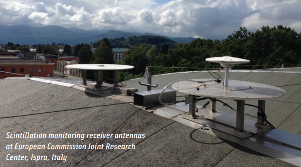 Scintillation monitoring receiver antennas of the EC JRC, Ispra, Italy