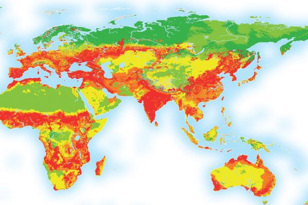Potential threats to soil biodiversity (orange = high; red = very high)