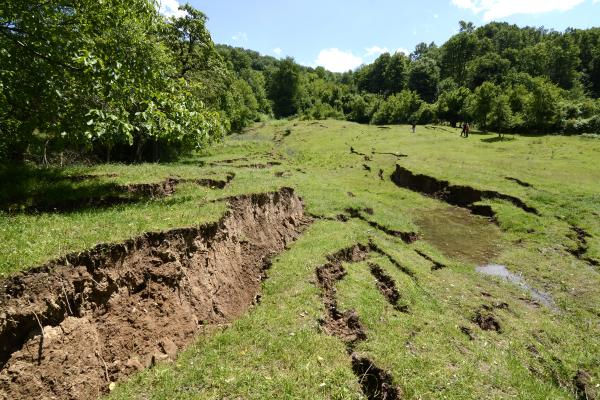 Soil erosion leads to the displacement of soil organic carbon, increasing carbon emissions to the atmosphere