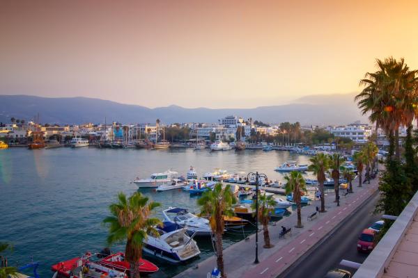 The Kos marina, popular with holidaymakers, was hit by a tsunami in 2017