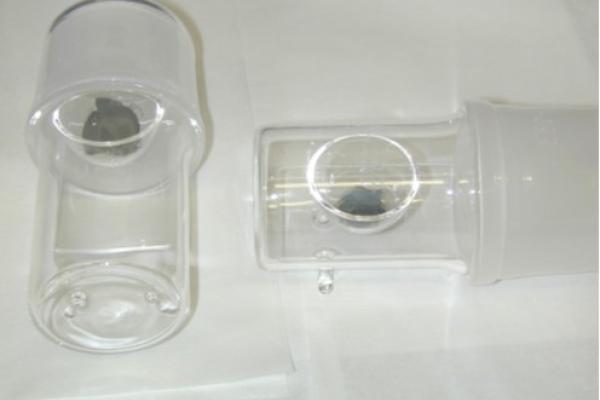 Uranium oxides (235U and 238U) after the calcination performed for the formation of the stoichiometric U3O8 oxide form, prior to the gravimetrical mixing
