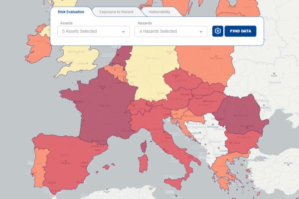 Risk Data Hub map