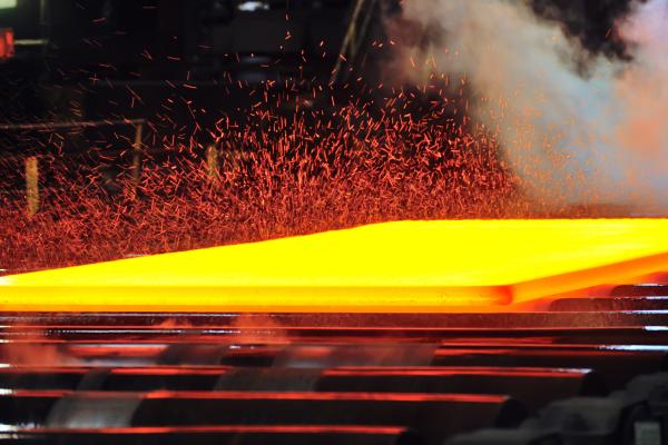 Image of hot rollling mill - ferrous metal industry