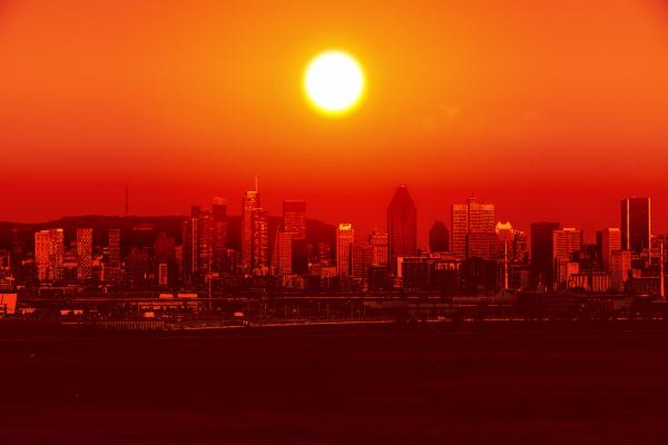 City affected by extreme heat