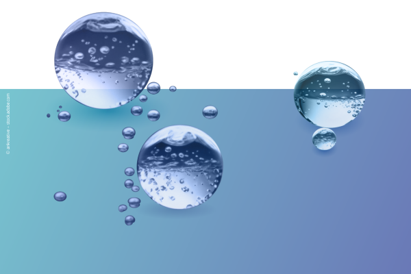 Illustration of water droplets