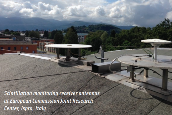 Scintillation monitoring receiver antennas of the EC JRC, Ispra, Italy