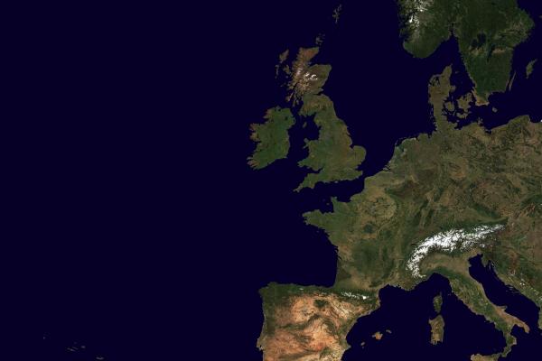 Copernicus Sentinel-2 image of Europe