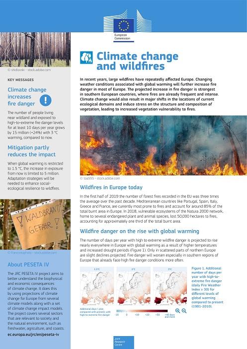 PESETA IV wildfires summary card